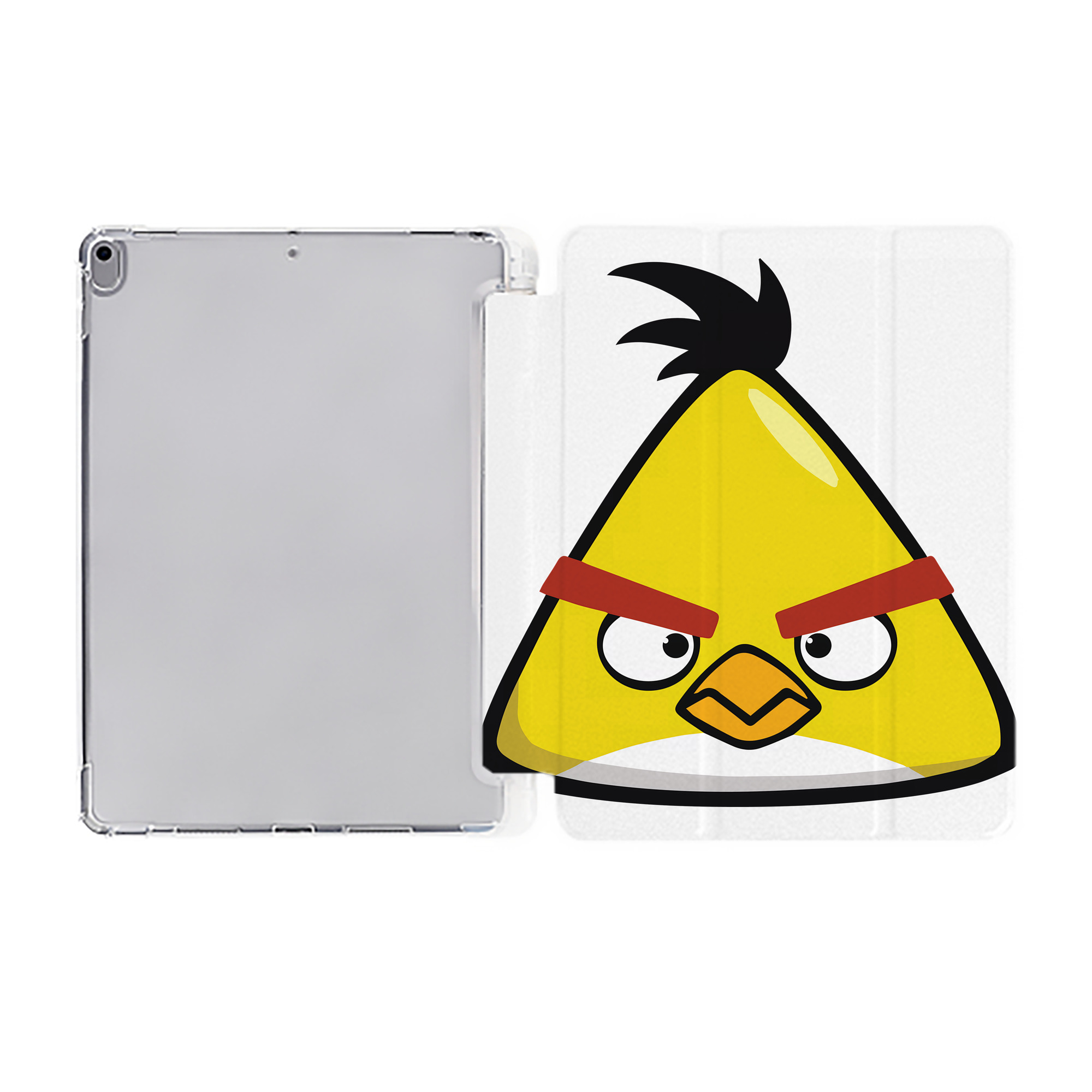 （画像用） Angry Birds アングリーバード IPad ケース ペン収納付き 三つ折りスタンド PUレザー×シリコン 対応機種9.5/10.5/10.9インチ